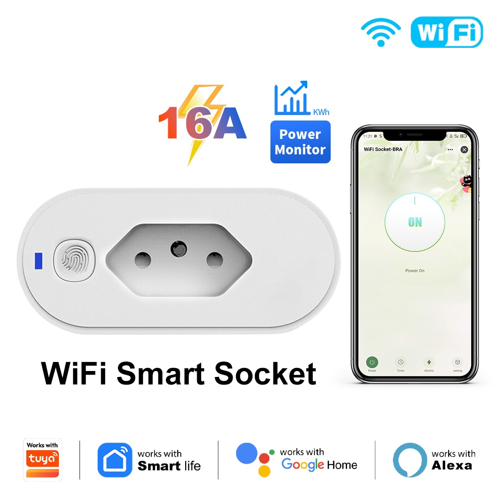 Wifi Smart Plug - Presa Intelligente Wi-Fi Brasiliana 16A con