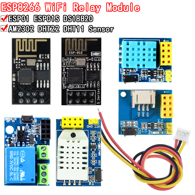 Esp8266 Relay Module - ESP8266 5V modulo relè WiFi DS18B20