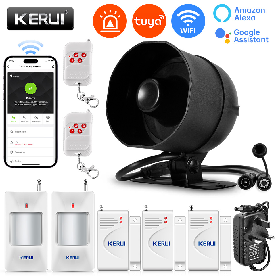 Smart Home Automation Kit - KERUI 120db Sirena Sistema di Allarme