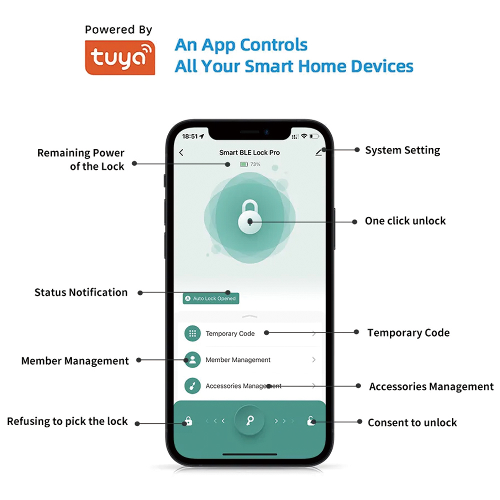 TYSH Tuya Smart Security Serra - Smart Door Lock Wifi recensione e prezzo
