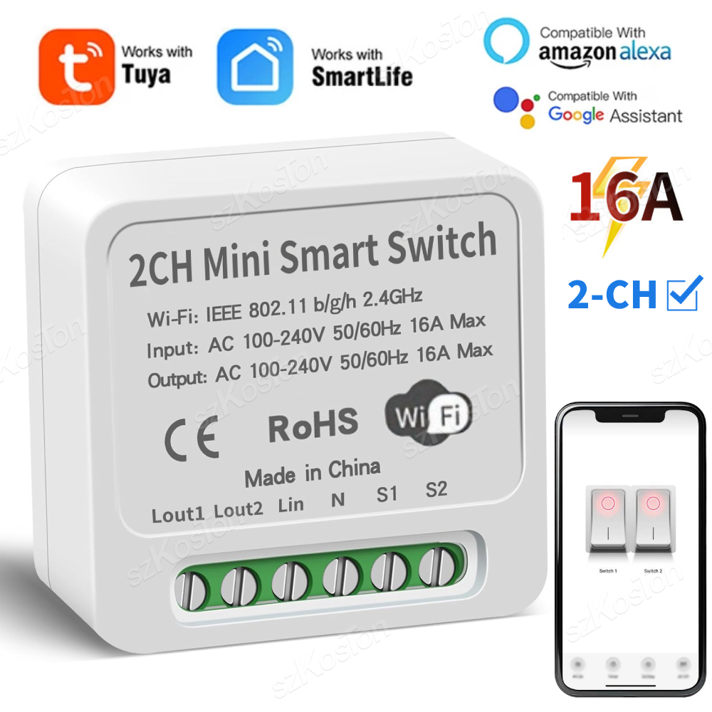 16A Tuya WiFi Modulo Smart Swi - Smart Light Switch Wifi recensione e prezzo