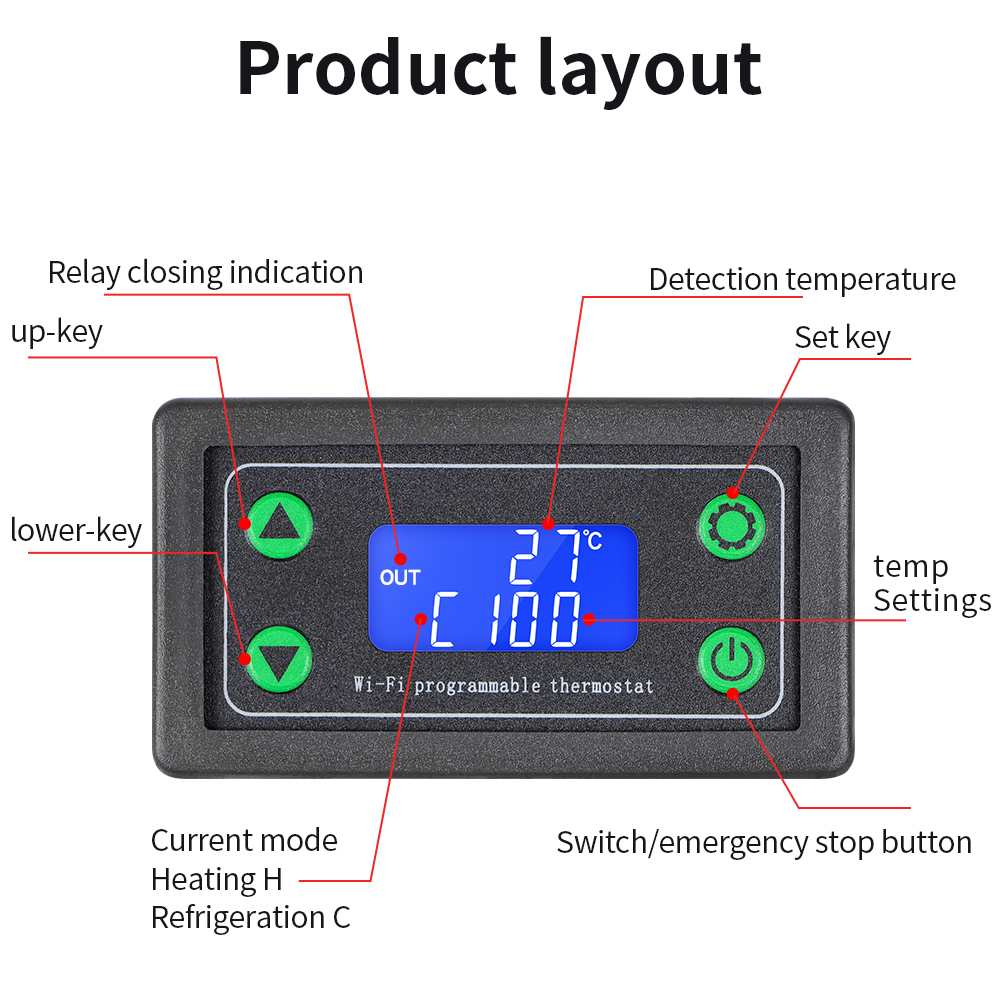Termostato Digitale LED DC12-3 - Wifi Thermostat recensione e prezzo